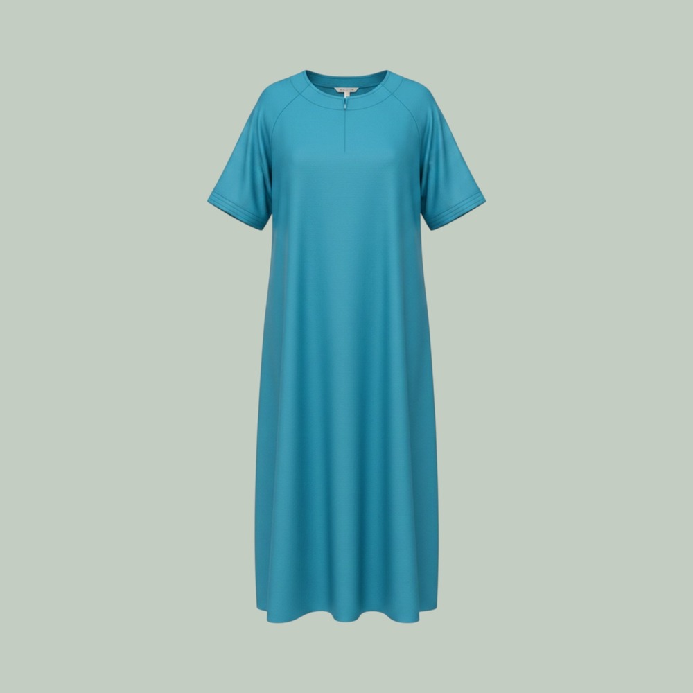Vanity Fair Zip Front Robe L Aqua Vintage Retro Loungewear Housecoat Grannycore